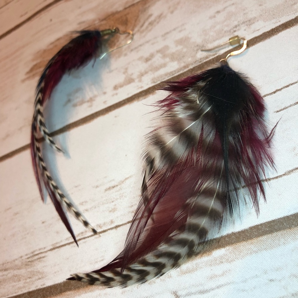 Feather earrings - Picture 2 of 2